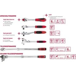 Gedore Gelenk-Teleskopknarre R60110009 12,5 Mm (1/2") -Gartengeräte Geschäft 00 gelenkteleskopknarre 05