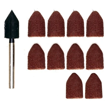 Proxxon Schleifkappenträger 9 Mm Je 5 Schleifkappen Korn 80 Und 150 4 Proxxon Schleifkappenträger 9 Mm Je 5 Schleifkappen Korn 80 Und 150 – Bild 2