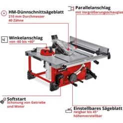 Einhell Power X-Change Akku-Tischkreissäge TE-TS 36/210 Li-Solo 14 Einhell Power X-Change Akku-Tischkreissäge TE-TS 36/210 Li-Solo -Gartengeräte Geschäft 4006825647365 2171 03