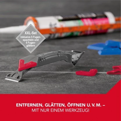 Easymaxx Silikonentferner 5 In 1 Set Grau-Rot 4 Easymaxx Silikonentferner 5 In 1 Set Grau-Rot – Bild 2
