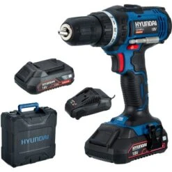 Hyundai 18 V Akku-Bohrschrauber CD1801LI Inkl. 2 Ah Akkus Mit Koffer