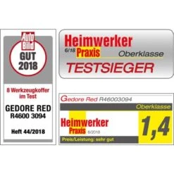 Gedore Steckschlüssel-Satz 6,3 Mm (1/4") Und 12,5 Mm (1/2") 94-teilig -Gartengeräte Geschäft 493991 2100 LogoTestsieger