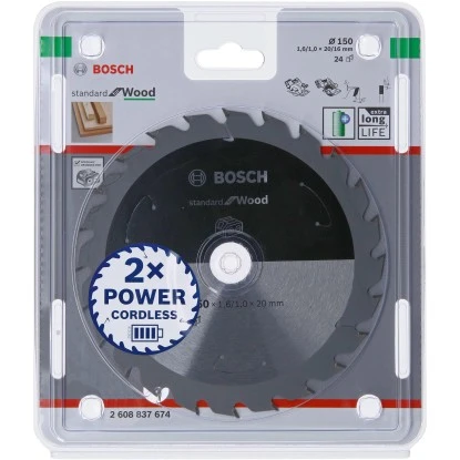 Bosch Kreissägeblatt Für Akkusägen Standard For Wood 24 Zähne 4 Bosch Kreissägeblatt Für Akkusägen Standard For Wood 24 Zähne – Bild 2