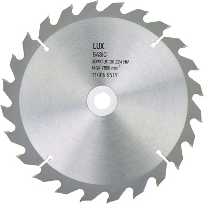 LUX HM-Kreissägeblatt Holz Ø 205 Mm 24 Zähne 3 LUX HM-Kreissägeblatt Holz Ø 205 Mm 24 Zähne