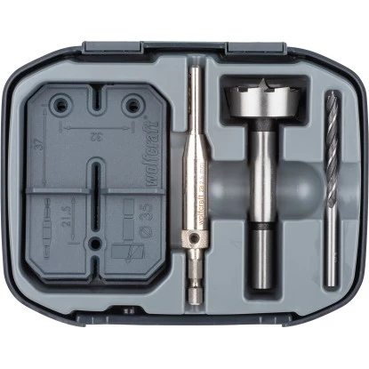 Wolfcraft Scharnierloch-Set, Ø 35 Mm 5-teilig 4 Wolfcraft Scharnierloch-Set, Ø 35 Mm 5-teilig – Bild 2