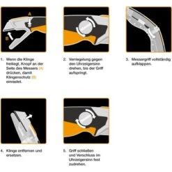 Fiskars Universalmesser CarbonMaxmit Fester Klinge 13 Fiskars Universalmesser CarbonMaxmit Fester Klinge -Gartengeräte Geschäft 995731 4905 05