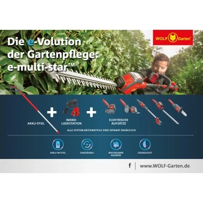 Wolf-Garten Wolf Garten Akku-Heckenschere Aufsatz HT 40 EM E-multi-star® 5 Wolf-Garten Wolf Garten Akku-Heckenschere Aufsatz HT 40 EM E-multi-star® – Bild 3